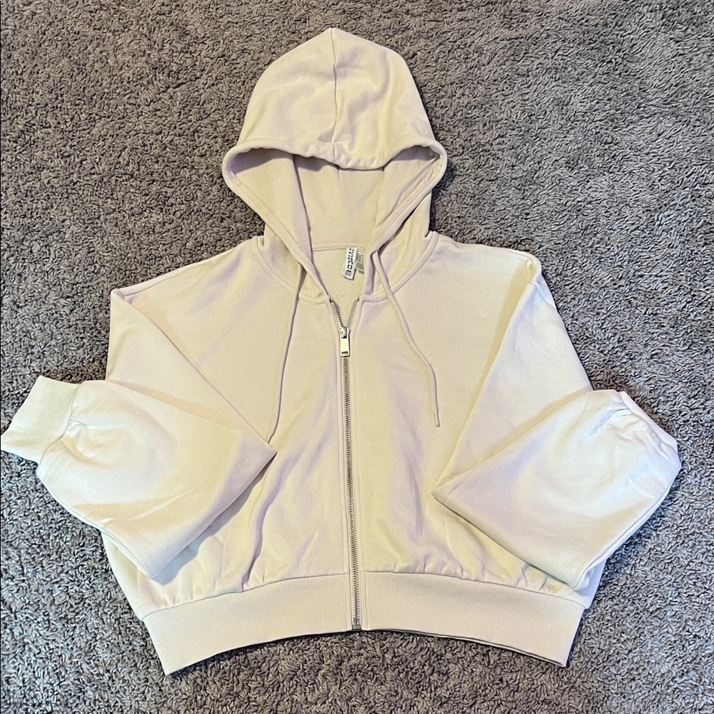 H&M Off-White Zip-Up Jacket